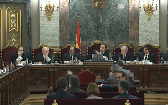 Image of Spain's Supreme Court during the independence trial on February 28, 2019